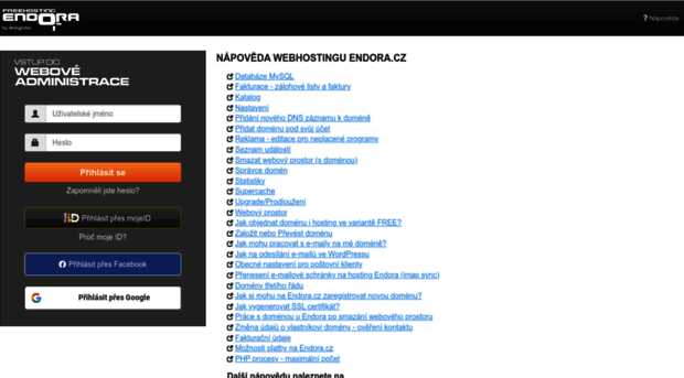 webadmin.endora.cz