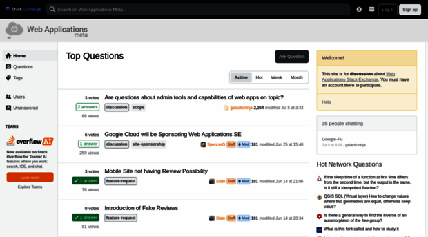 webapps.meta.stackexchange.com