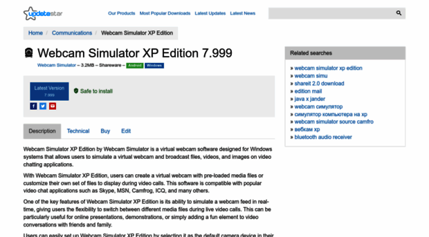 webcam-simulator-xp-edition.updatestar.com