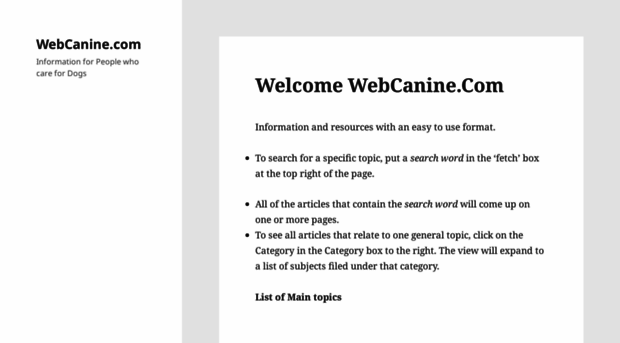 webcanine.com