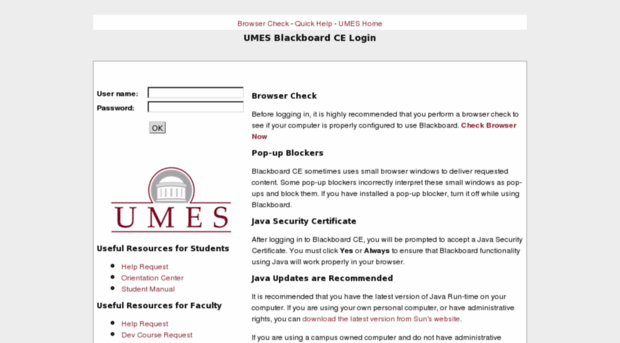 webct.umes.edu