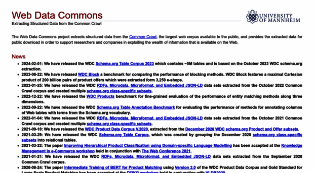 webdatacommons.org