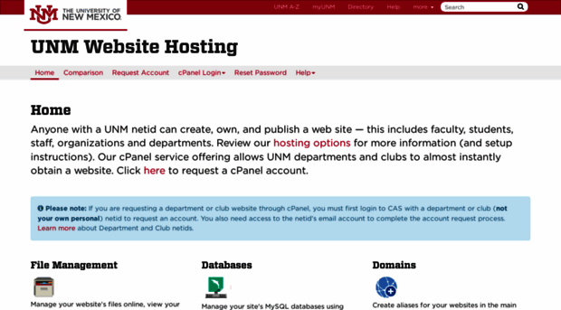 webhostinginfo.unm.edu