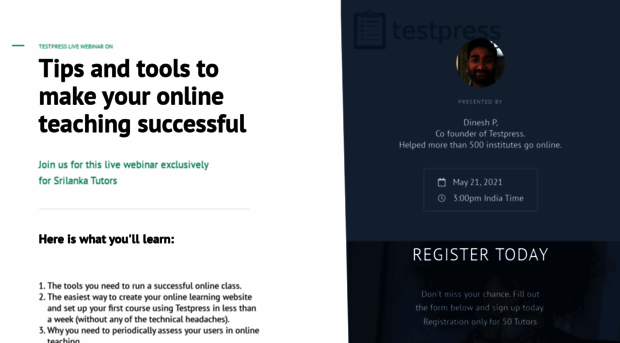 webinar.testpress.in