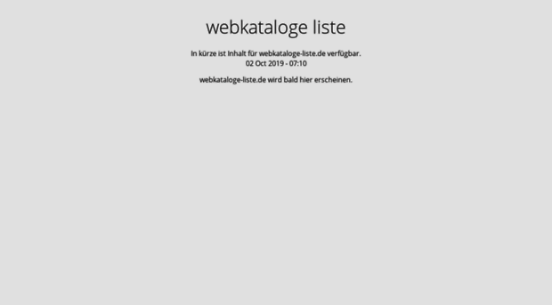 webkataloge-liste.de