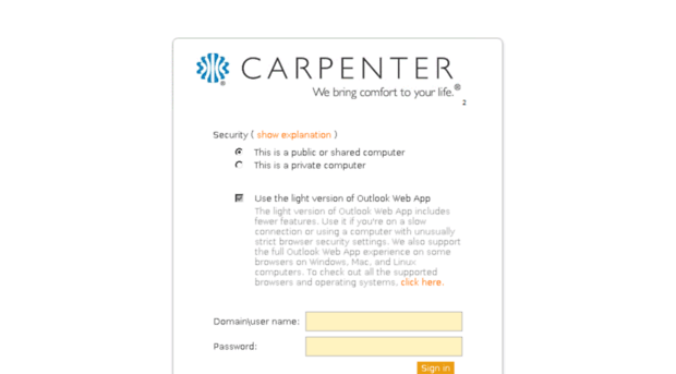 webmail.carpenter.com