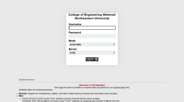 webmail.coe.neu.edu