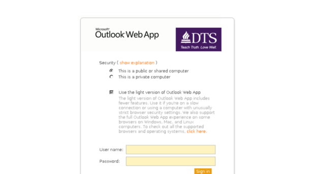 webmail.dts.edu