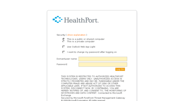 webmail.healthport.com