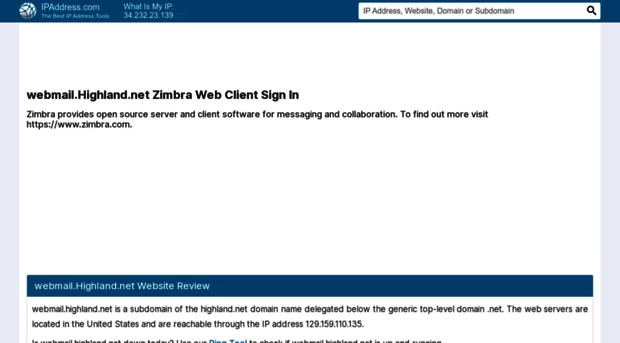 webmail.highland.net.ipaddress.com