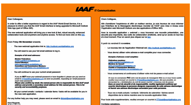 webmail.iaaf.org