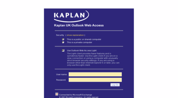 webmail.kaplan.co.uk