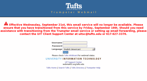 webmail.tufts.edu