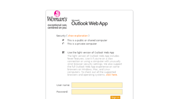 webmail.womans.org