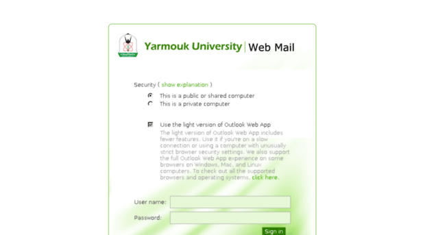 webmail.yu.edu.jo