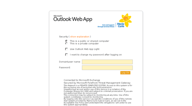 webmail2.mariecurie.org.uk