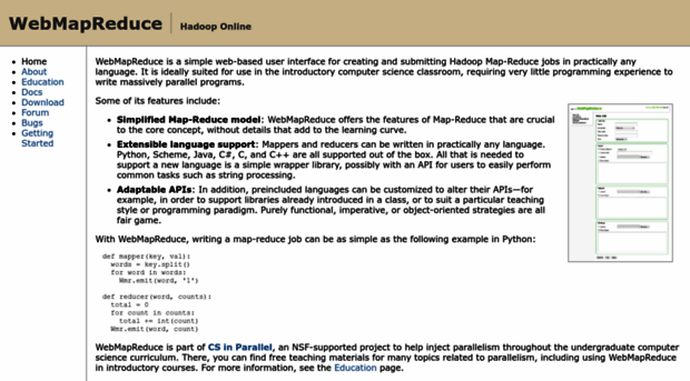 webmapreduce.sourceforge.net