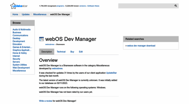 webos-dev-manager.updatestar.com