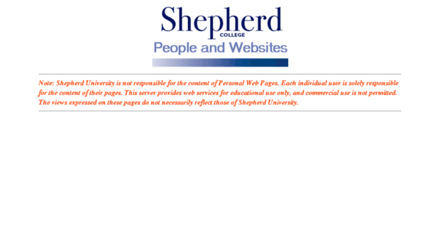 webpages.shepherd.edu