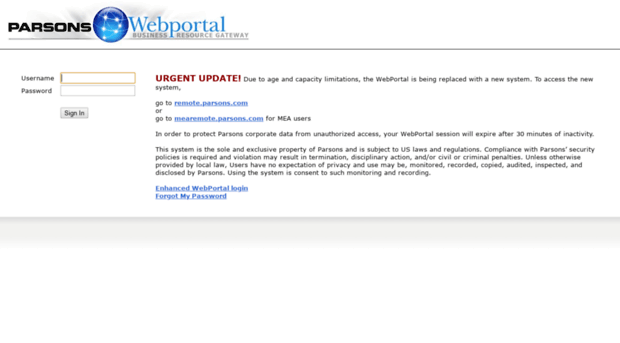 webportal.parsons.com