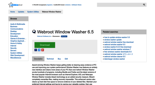 webroot-window-washer.updatestar.com