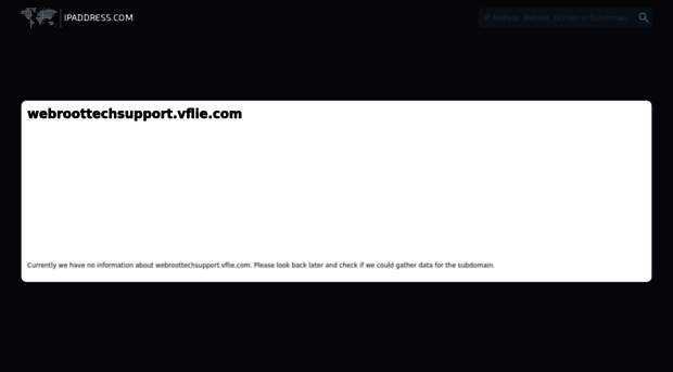 webroottechsupport.vflie.com.ipaddress.com