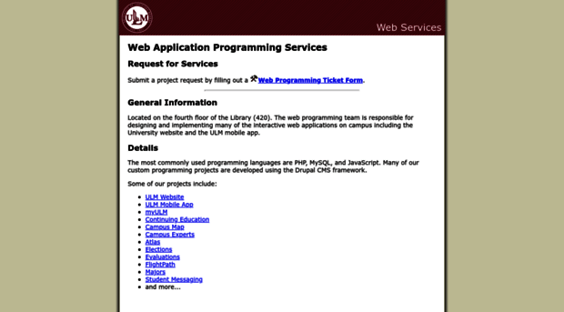 webservices.ulm.edu