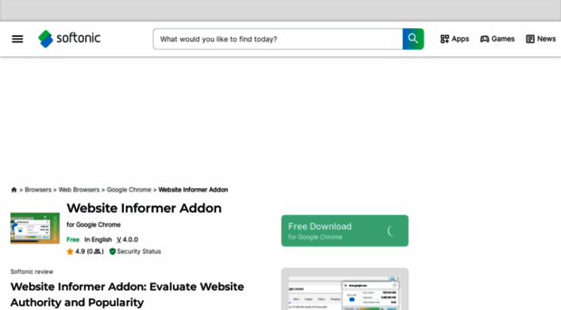 website-informer-addon.en.softonic.com