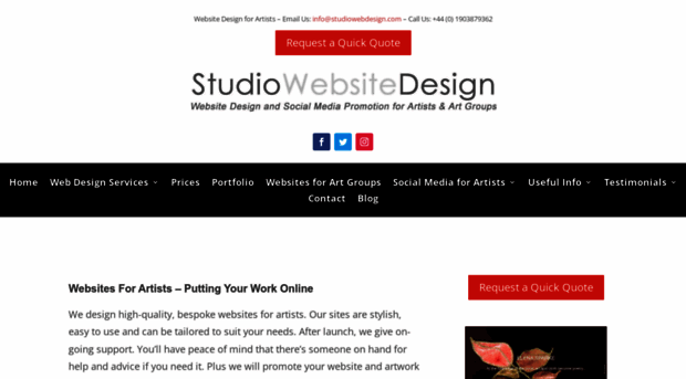 websitedesignforartists.com