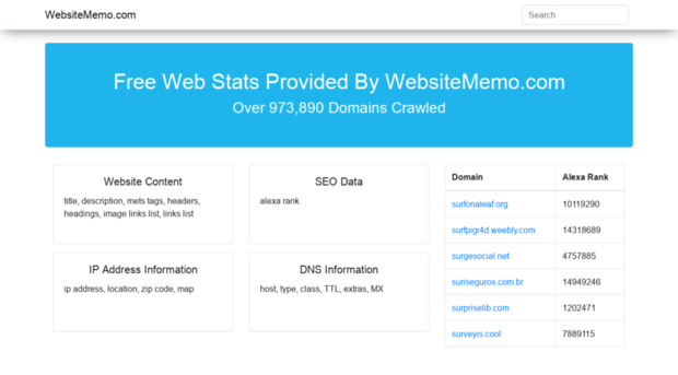 websitememo.com