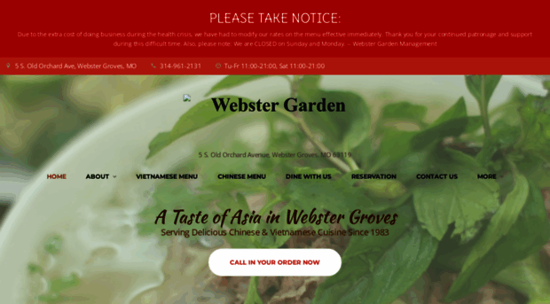 webstergardenrestaurant.com