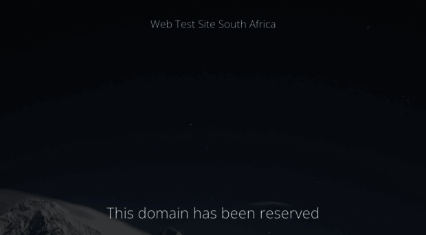 webtestsite.co.za