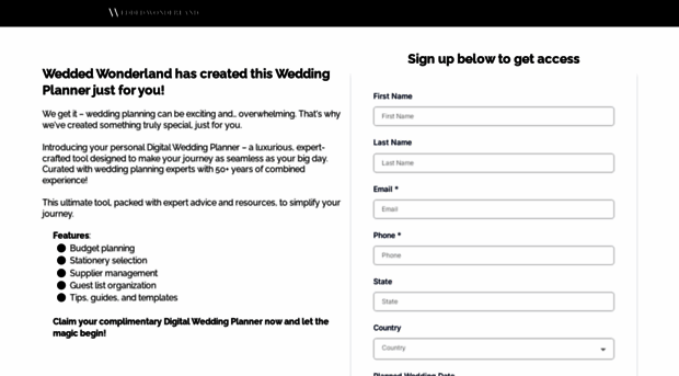 wedded.weddedwonderland.com