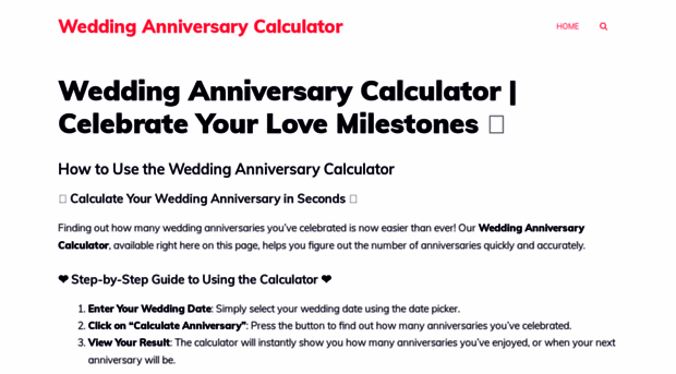 weddinganniversarycalculator.org