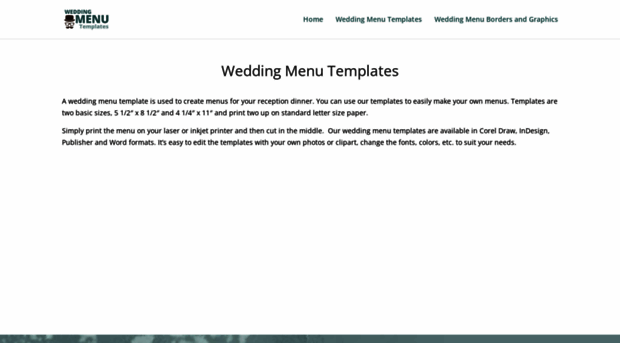 weddingmenutemplate.com