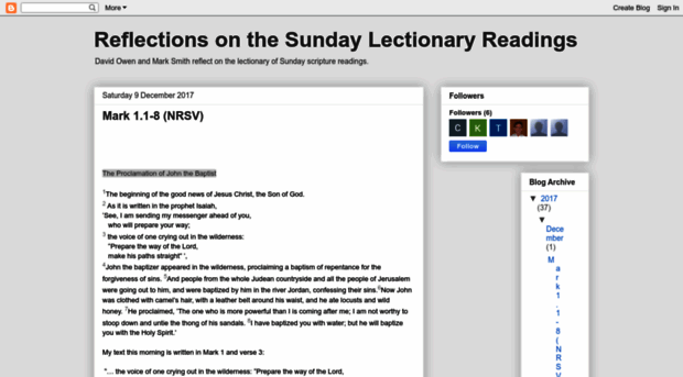 weeklylectionaryreflections.blogspot.com