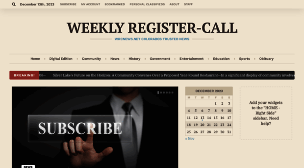 weeklyregistercall.com