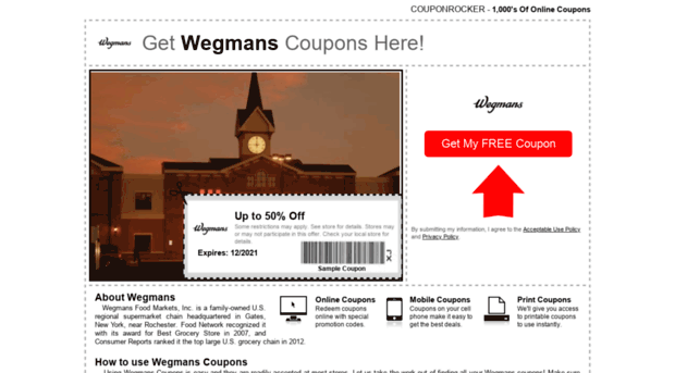 wegmans.couponrocker.com