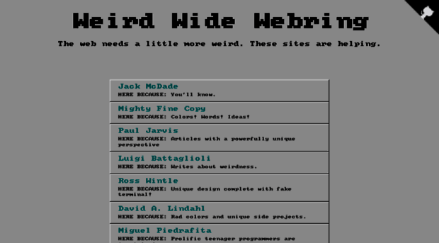 weirdwidewebring.net