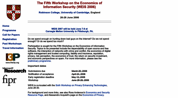 weis2006.econinfosec.org