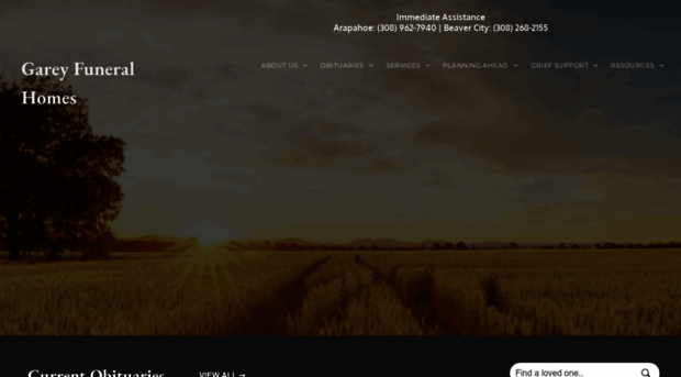 wenburgfuneralhome.com - Garey Funeral Home | Arapahoe - Wenburg