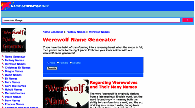 werewolf.namegeneratorfun.com