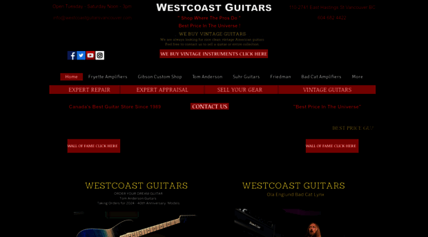 westcoastguitarsvancouver.com