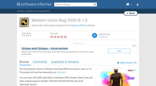 western-union-bug-2009.software.informer.com