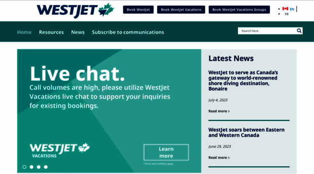 westjettravelagents.com