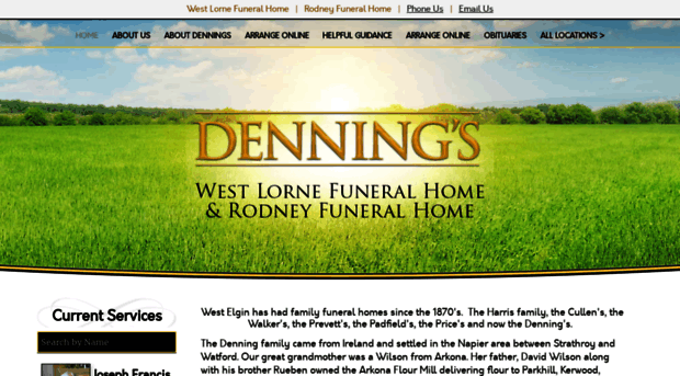 westlorne.denningfuneralhomes.com