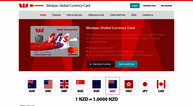 westpaccurrencycard.co.nz