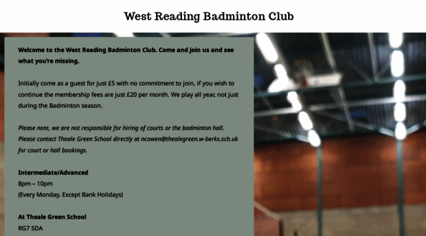 westreadingbadmintonclub.co.uk