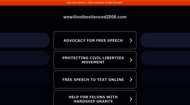 wewillnotbesilenced2008.com