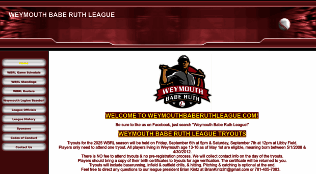 weymouthbaberuthleague.com